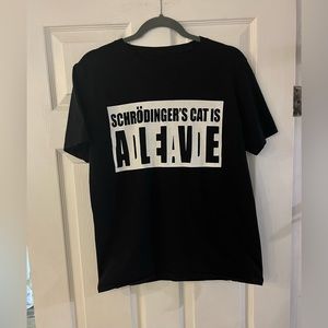 2/$20 - Schrodinger’s Cat is Alive/Dead Black & White Graphic T-Shirt - Unisex